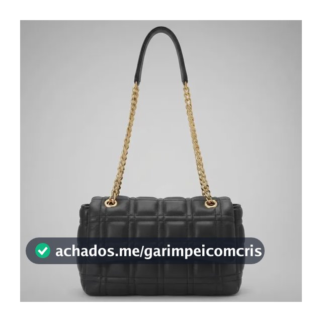 Bolsa Shoulder Bag Colcci Feminina Poliuretano 090.01.12196 Preto Liso Ouro Dourado