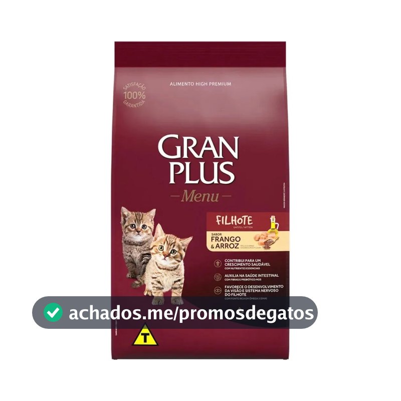 Ração Granplus Para Gatos Filhotes Sabor Frango E Arroz 3kg