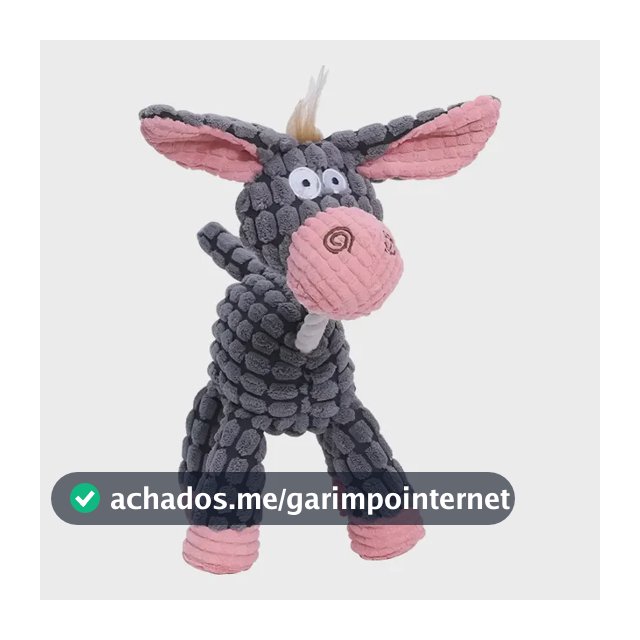 Pelúcia Pet Burrico Brinquedo De Cachorro Com Apito