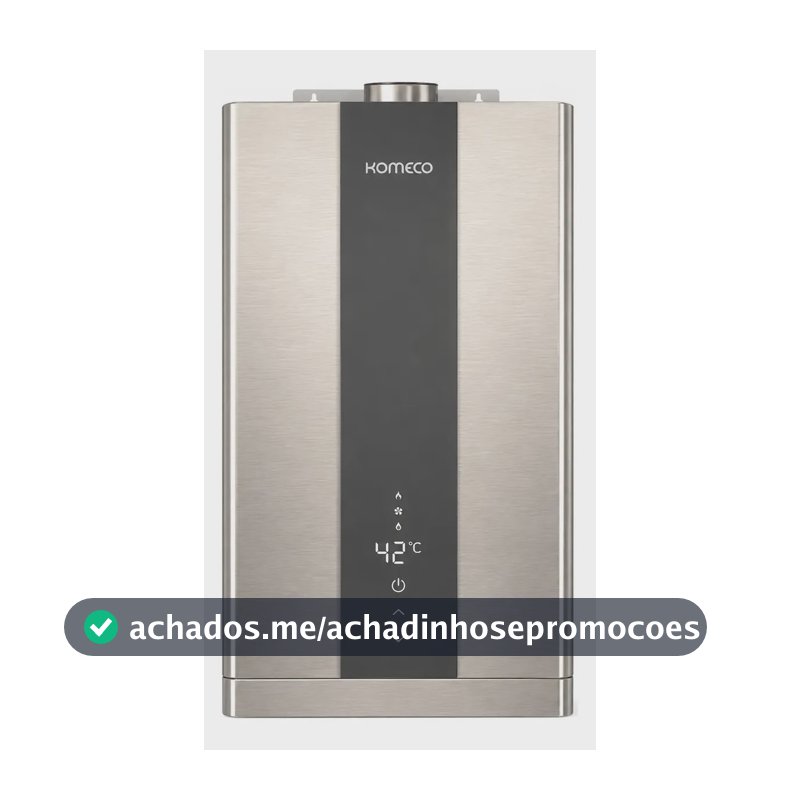 Aquecedor de água a gás GLP Komeco Digital Inox AUT KO 21DI G2