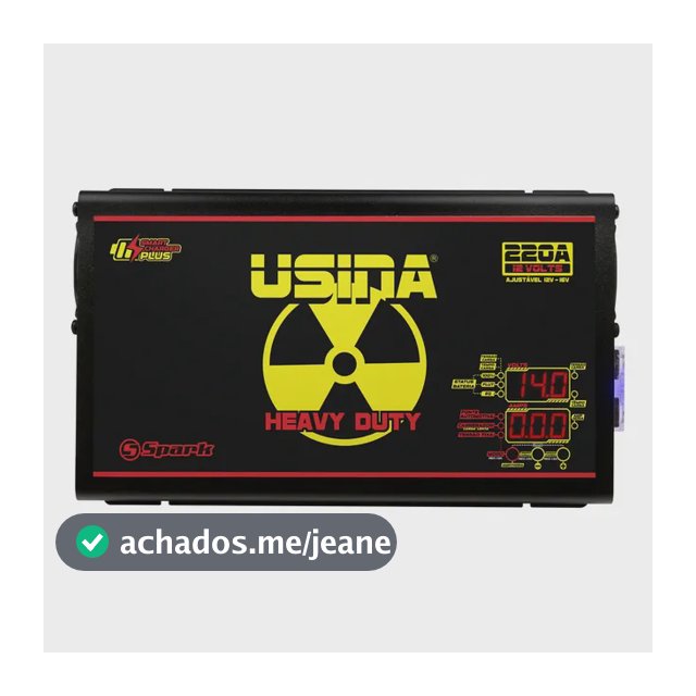 Fonte Automotiva Usina Spark 220A 2750W Bivolt Heavy Duty 12V
