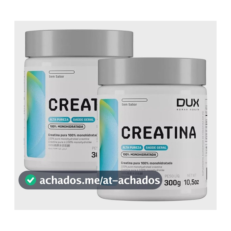 Kit 2x Creatina Dux Human Health Em Pó Sem Sabor 300g