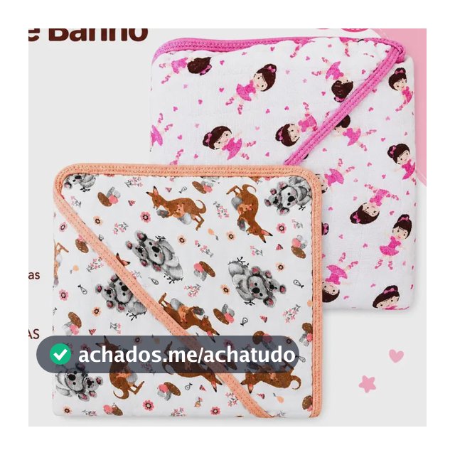 Kit 2 Toalha De Banho Bebe Soft Fralda Com Capuz 3 Camadas