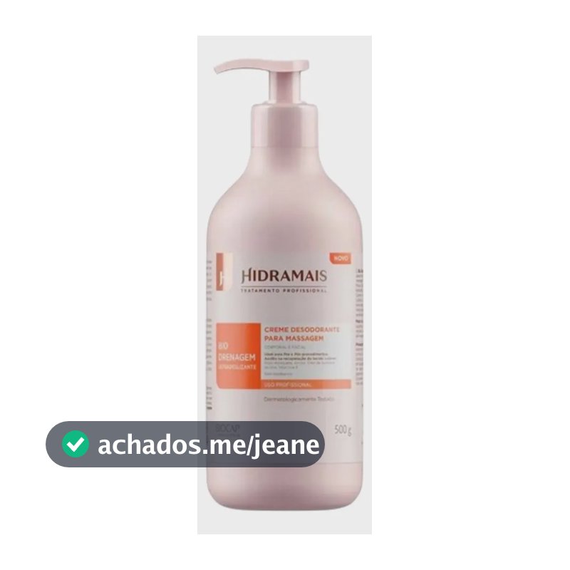 Creme Bio Drenagem Ultra Hidramais Profissional 500g