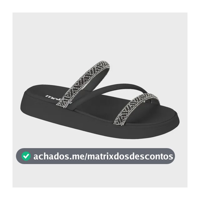 Sandália Feminina Brilho Strass Tendência Moda Original