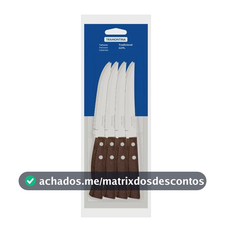 Conjunto De Facas  Churrasco Tramontina Tradicional 12peças Natural