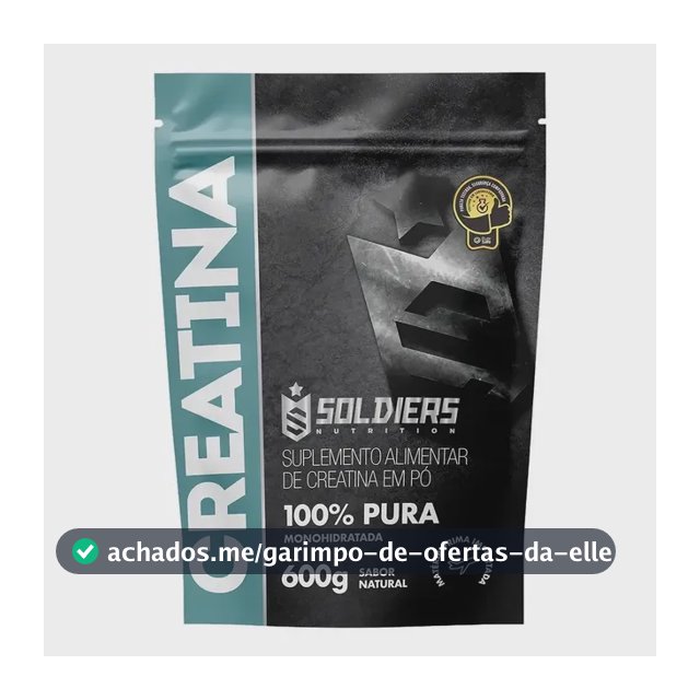 Creatina Soldiers Nutrition Em Pó Sem Sabor X 600g
