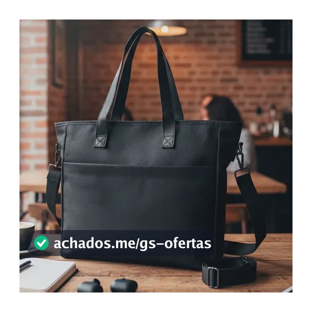Bolsa Tote Bloom Godaily Leve Moderna Transversal Feminina Preto