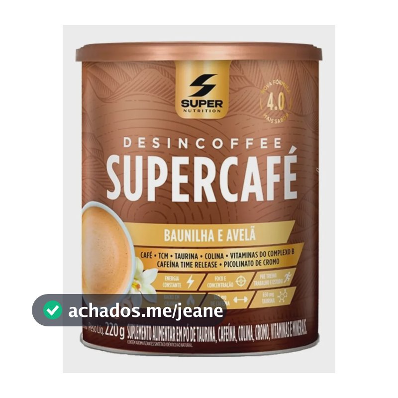 Supercafé Desincoffee Termogênico Desinchá Sabores 220g Baunilha E Avelã