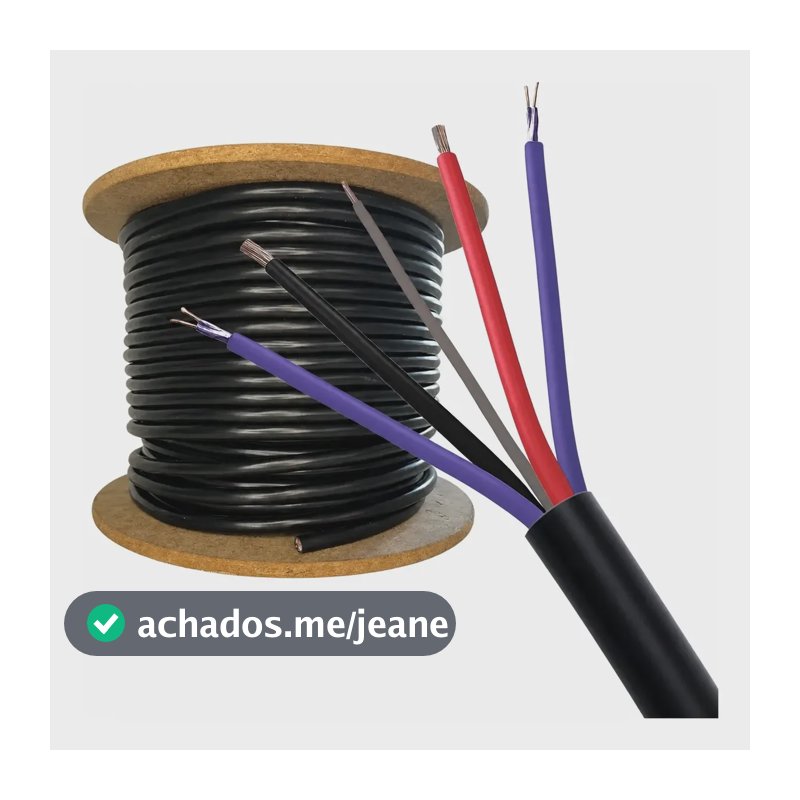15m Cabo Rack Móvel Som Automotivo Paredão Alta Qualidade Preto