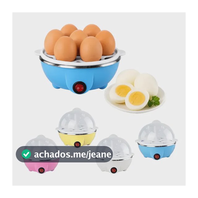 Cozedor Ovos Elétrico Portátil A Vapor Potente Prático Rápid