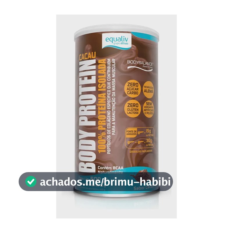 Proteína Equaliv Whey Body em pó sabor Cacau x 600g