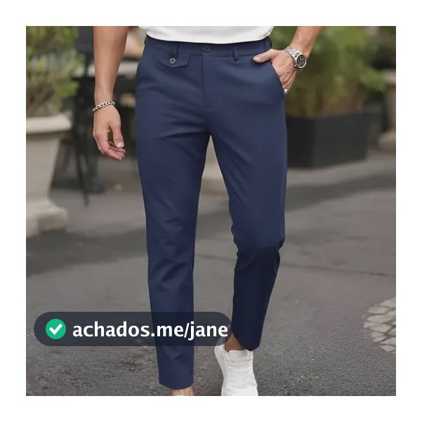 Calça Masculina Alfaiataria Italiana Moderna Social Aba