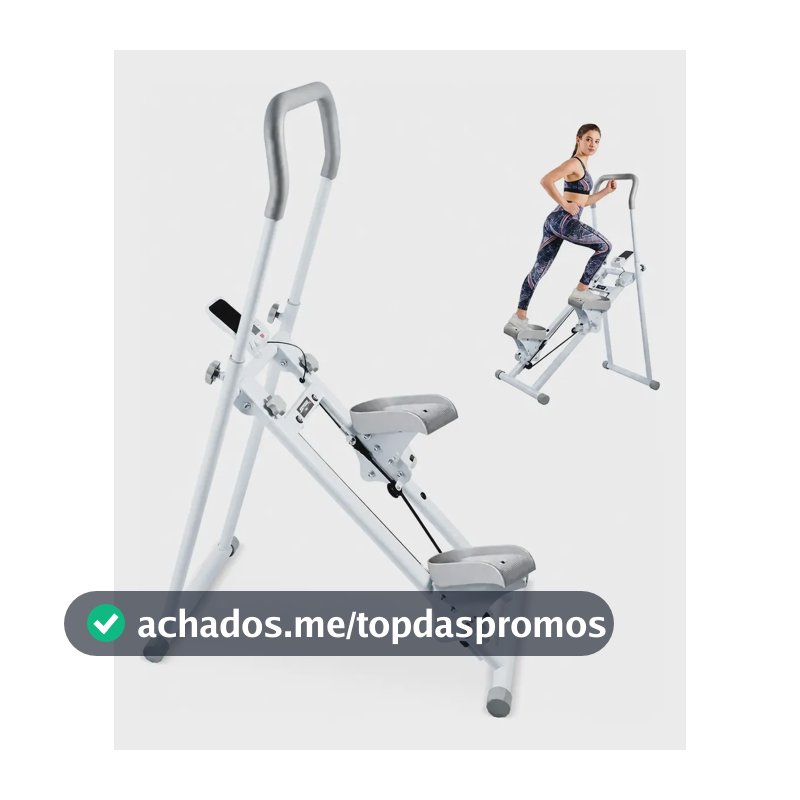 Simulador De Escada Caminhada Para Casa Dobrável Cor Branco Branco/cinza