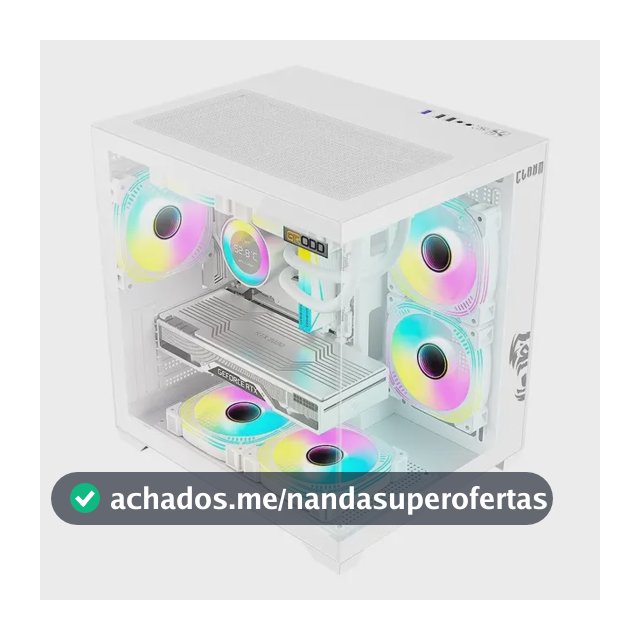 Gabinete Gamer Mid Tower Placa Mãe Micro Atx / Itx Branco