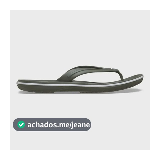 Chinelo Crocs Crocband Flip Dusty Olive
