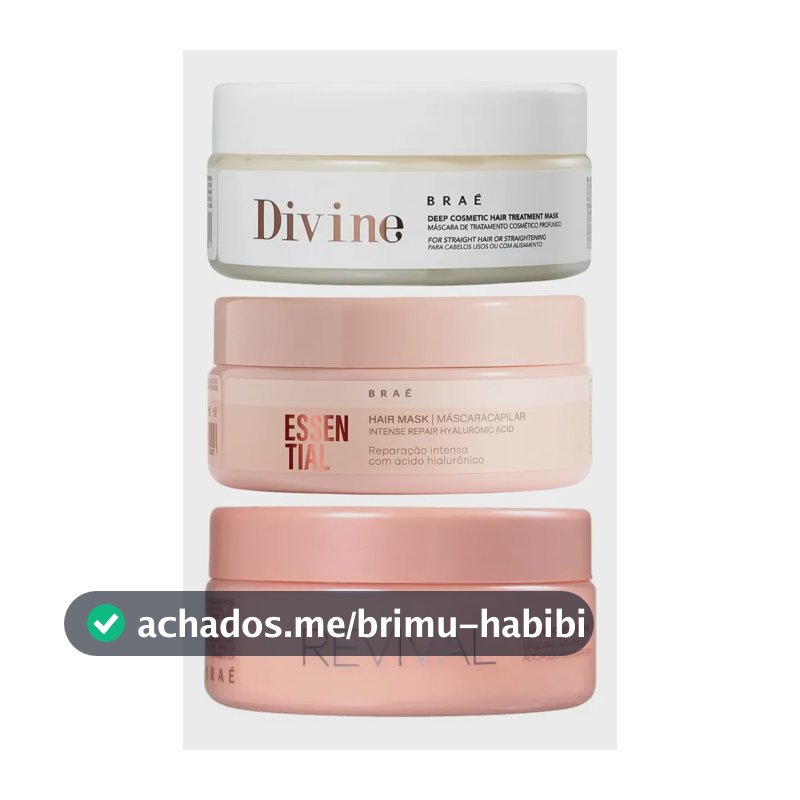 Braé Cronograma Capilar 3 Máscaras Divine,essential,revival