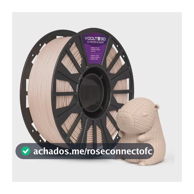 Filamento PLA Velvet Bege Caucasiano 1Kg Efeito Aveludado Premium Para Impressão 3D Peças Decorativas Impressoras 3D Fabricação Nacional Voolt3D