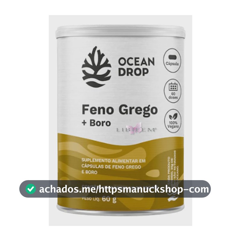 Feno Grego + Boro Libifem Ocean Drop Suplemento Feminino Feno Grego 120 Caps