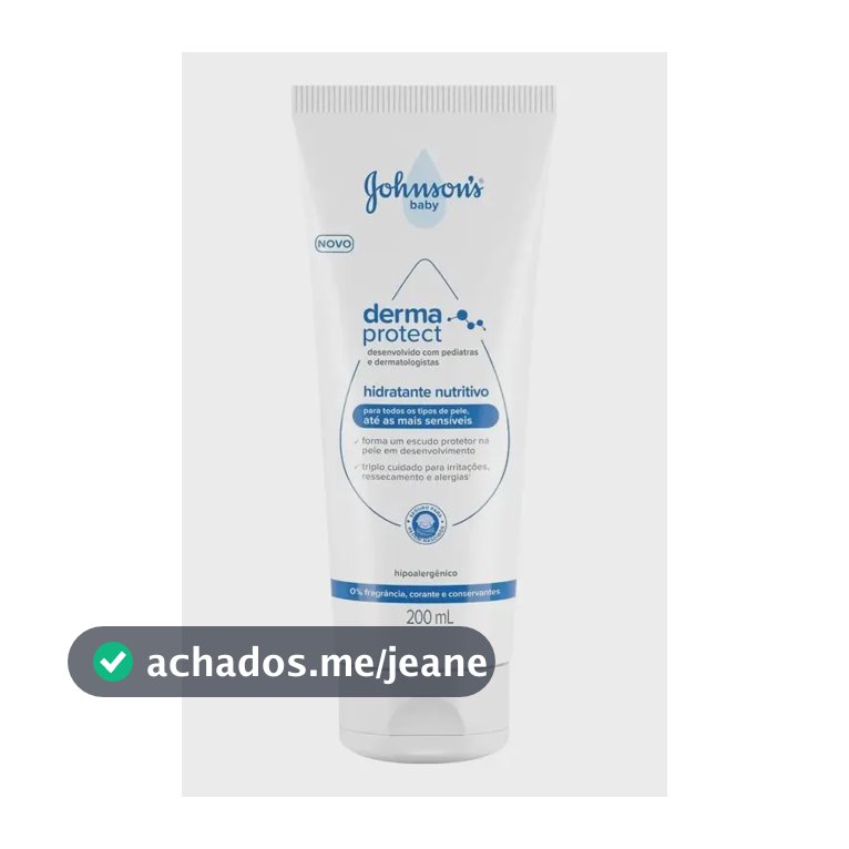 Hidratante Nutritivo Derma Protect Johnson's Baby, 200ml