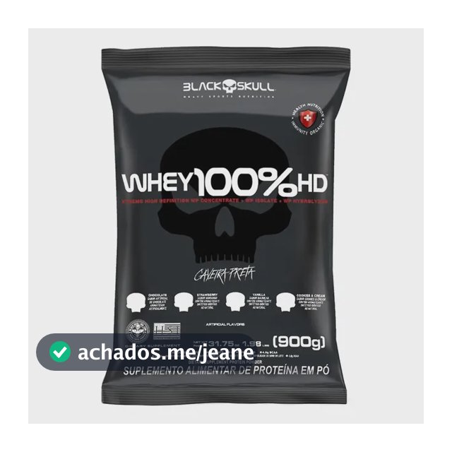 Whey Protein Concentrado Wey Black Skull 100% Puro Sabor Morango
