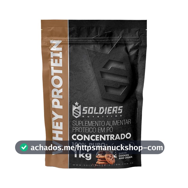 Whey Protein Concentrado 1kg Cookies Soldiers Nutrition