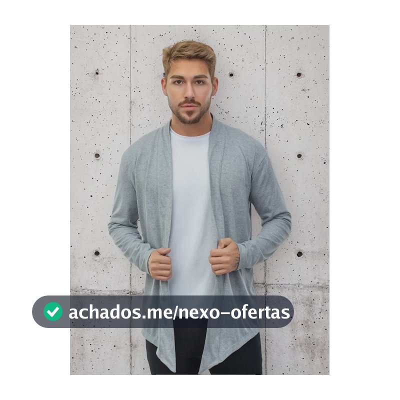 Casaco Cardigan Aberto Manga Longa Fashion Atemporal