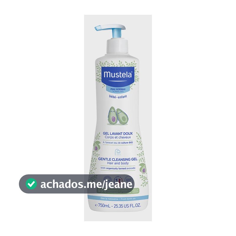 Mustela Gel Lavante Suave com Abacate Orgânico Bebê 750ml