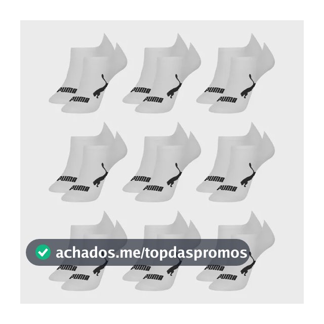 Kit 9 Pares Meias Puma Soquete Cano Curto Sapatilha Original