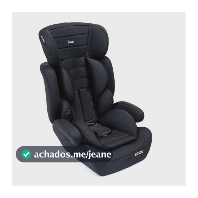 Cadeirinha Cosco Kids, Tour, 9 a 36 Kg, Preta
