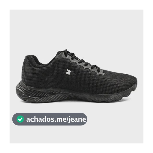 Tênis Masculino Sandrini Go Academia Caminhar Preto Conforto
