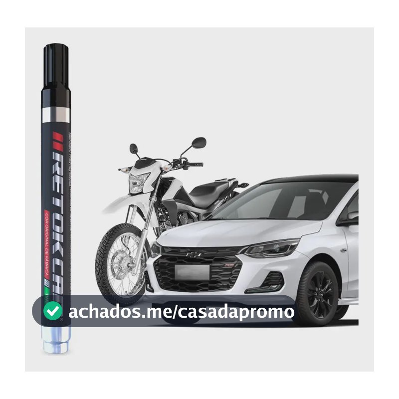Caneta Reparadora Pintura Branca Automotiva Tira Risco Carro