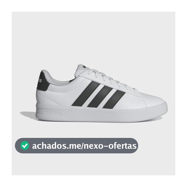 Tênis Masculino Grand Court 3.0 adidas Ftwwht/cblack/ftwwht Liso 41 Br