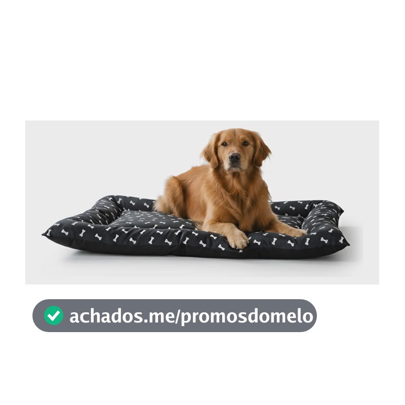 Cama Pet Impermeável Colchonete Premium 76x116 Colchao Gg Preto