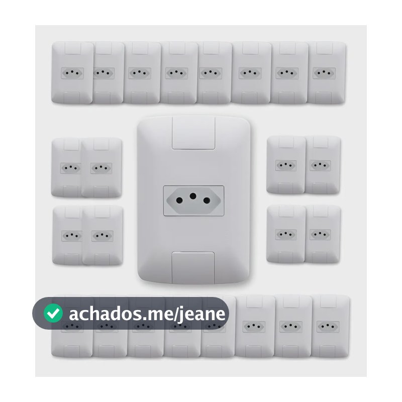 Conjunto Tomada Tramontina Aria Kit 25 Unidades 2p+t 10 A