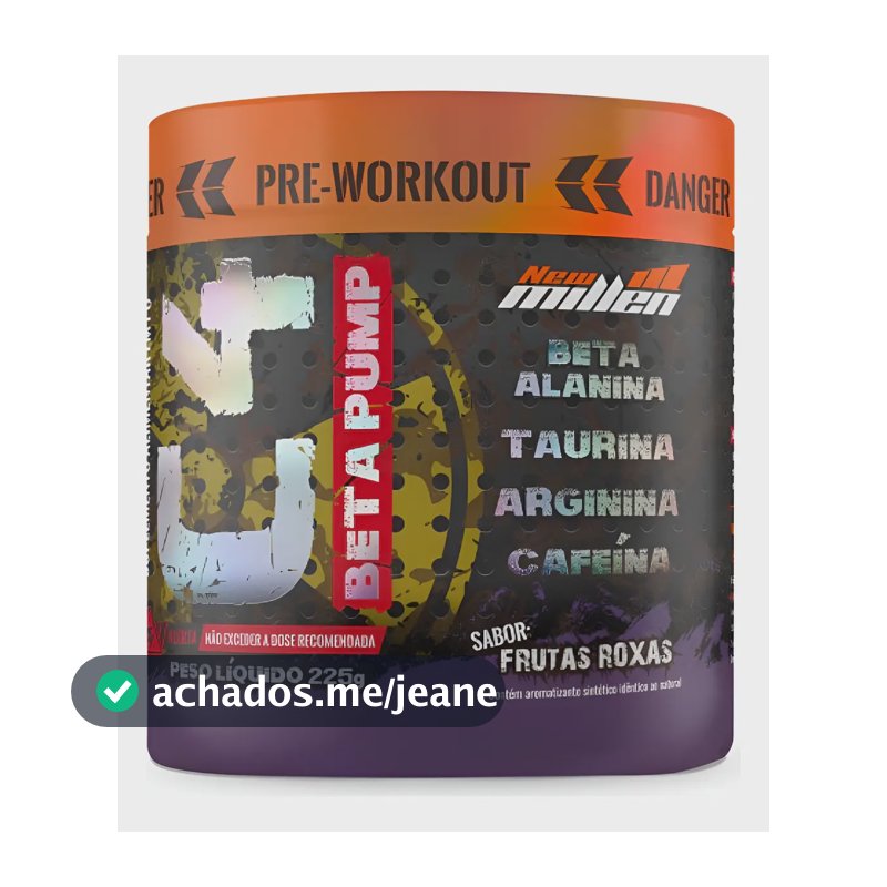 Pré Treino C4 Beta Pump 225g New Millen - Frutas Roxas Frutas Roxas