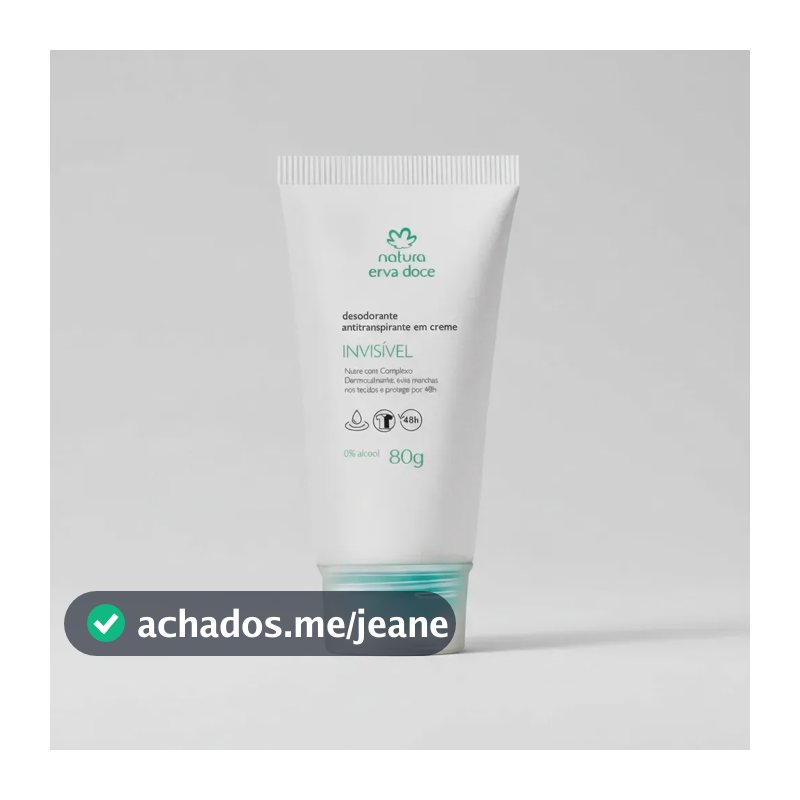 Natura Desodorante Erva Docê Antitranspirante Em Creme Natura 80G