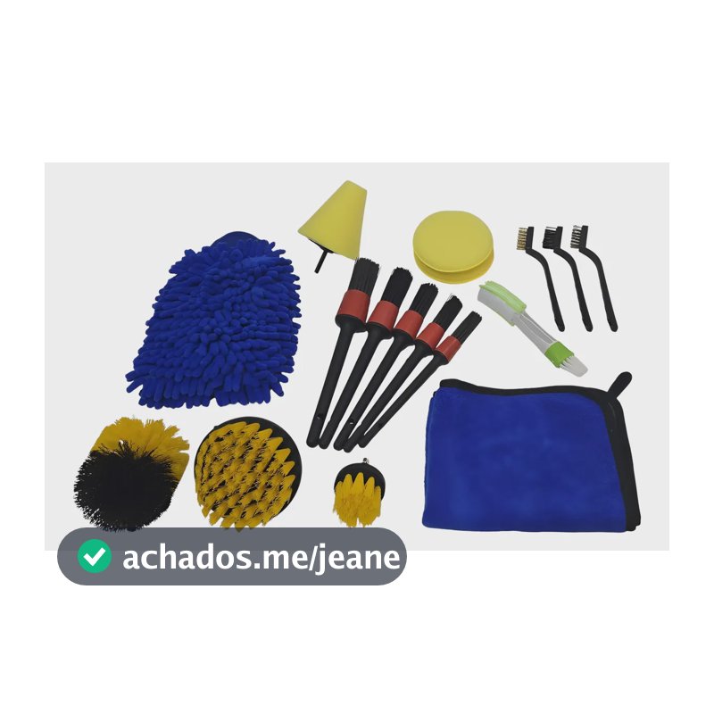 Kit Limpeza Automotiva Luva Microfibra Lavagem 17