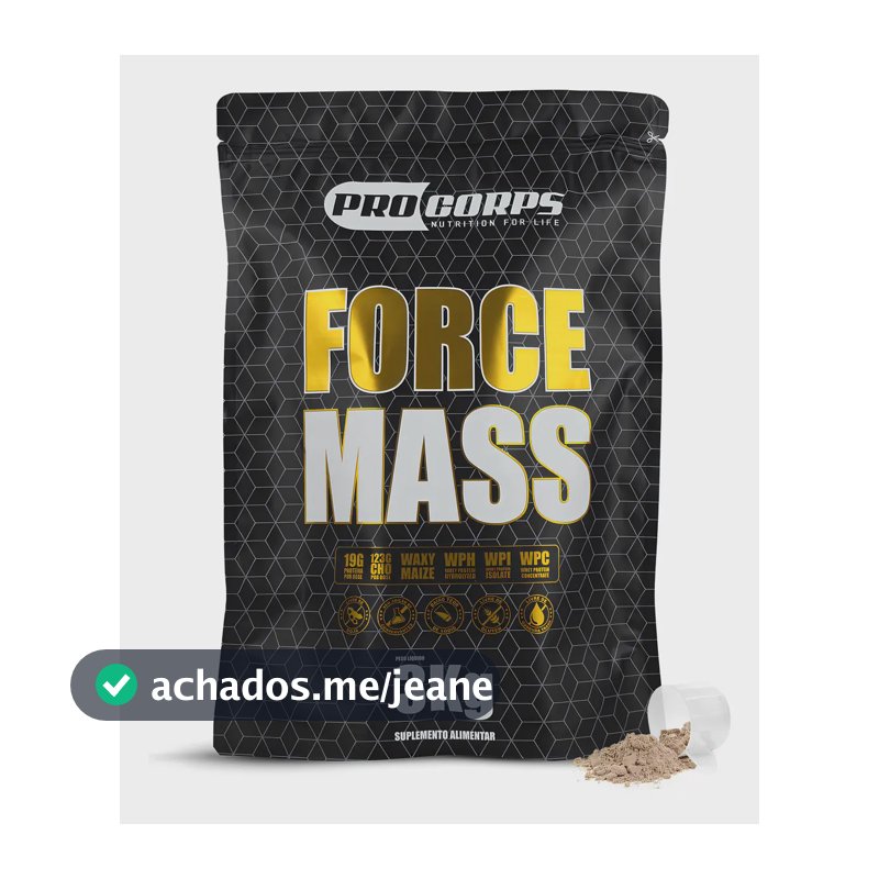Suplemento Hipercalórico 3kg Pro Corps Chocolate Branco 19g Proteínas 123g Carbo