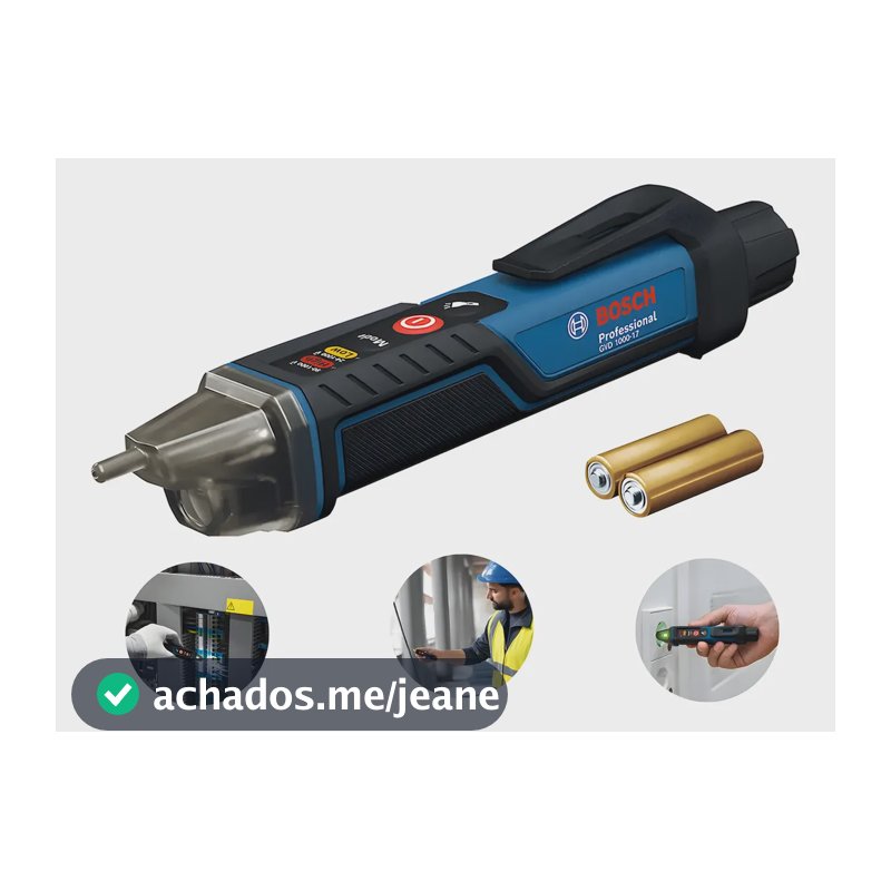 Detector Tensão Bosch C/ Alerta Sonoro Luminoso Gvd 100017 Azul