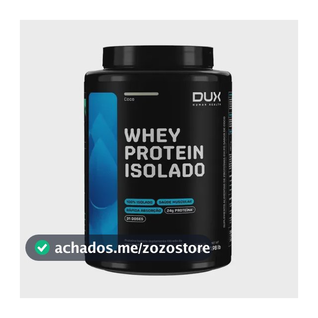 Whey Protein Isolado Dux Nutrition - Pote 900g Sabor Coco Coco
