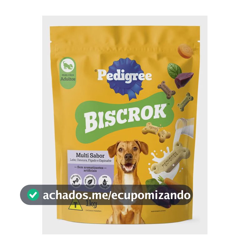 Pedigree Biscrok Petisco para Cachorro Adulto Multi Sabor 1kg