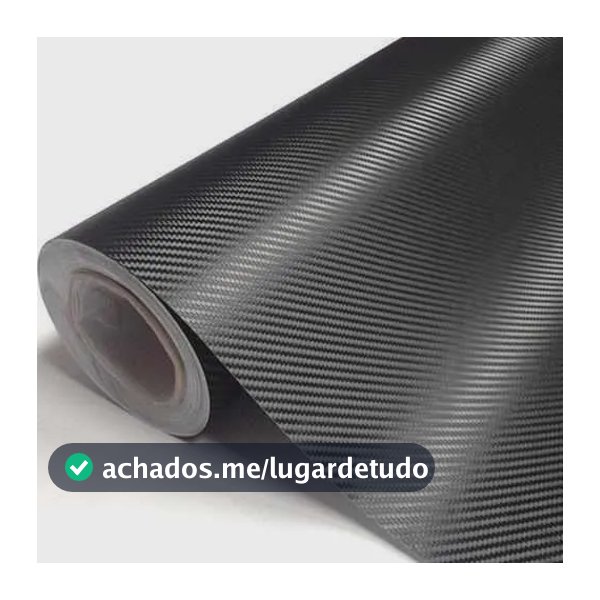Vinil Adesivo Envelopamento Fibra Carbono Preto - 2m X 50cm