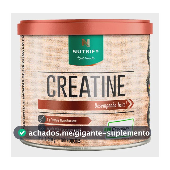 Creatine Monohidratada Creapure 300g Nutrify Neutro