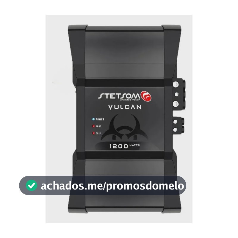 Amplificador Stetsom Vulcan 1200.1 Mono 1200W RMS para Som Automotivo