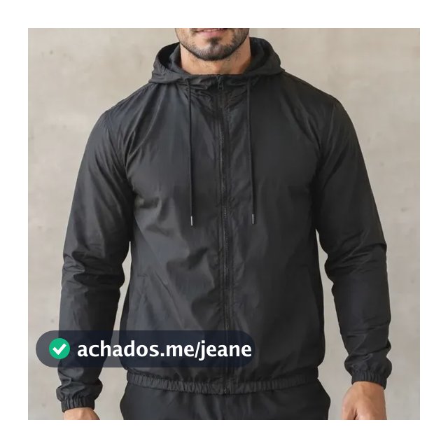 Jaqueta Corta-vento Unissex Com Capuz