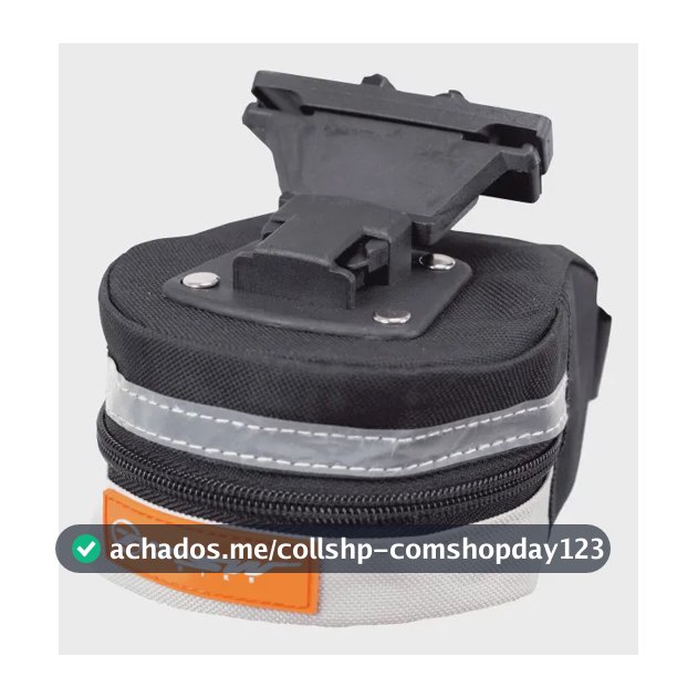 Bolsa De Selim Modelo 04 Tsw Com Engate Rápido Para Bike Cor Preto cinza