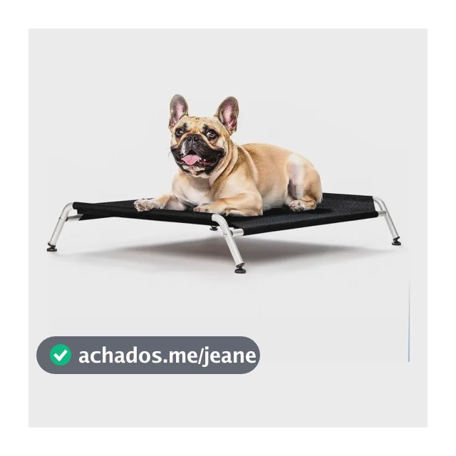 Cama Para Cachorro Médio Pet Suspensa Elevada 75x50 Até 35kg preto