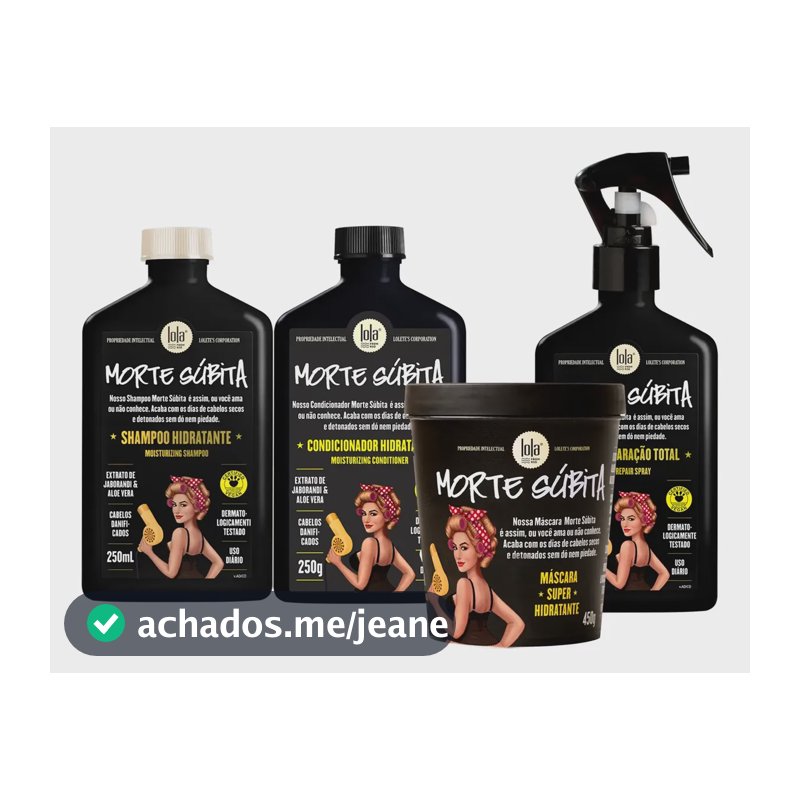 Kit Morte Súbita Sh + Cd + Spray + Máscara 450g - Lola
