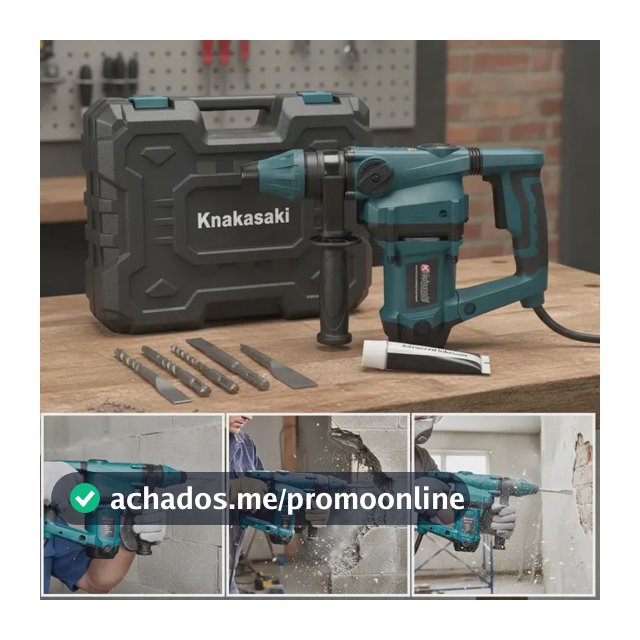 Martelete Furadeira Impacto 1600w 5,5j Rotativo Rompedor Azul-aço 127v 50 Hz/60 Hz